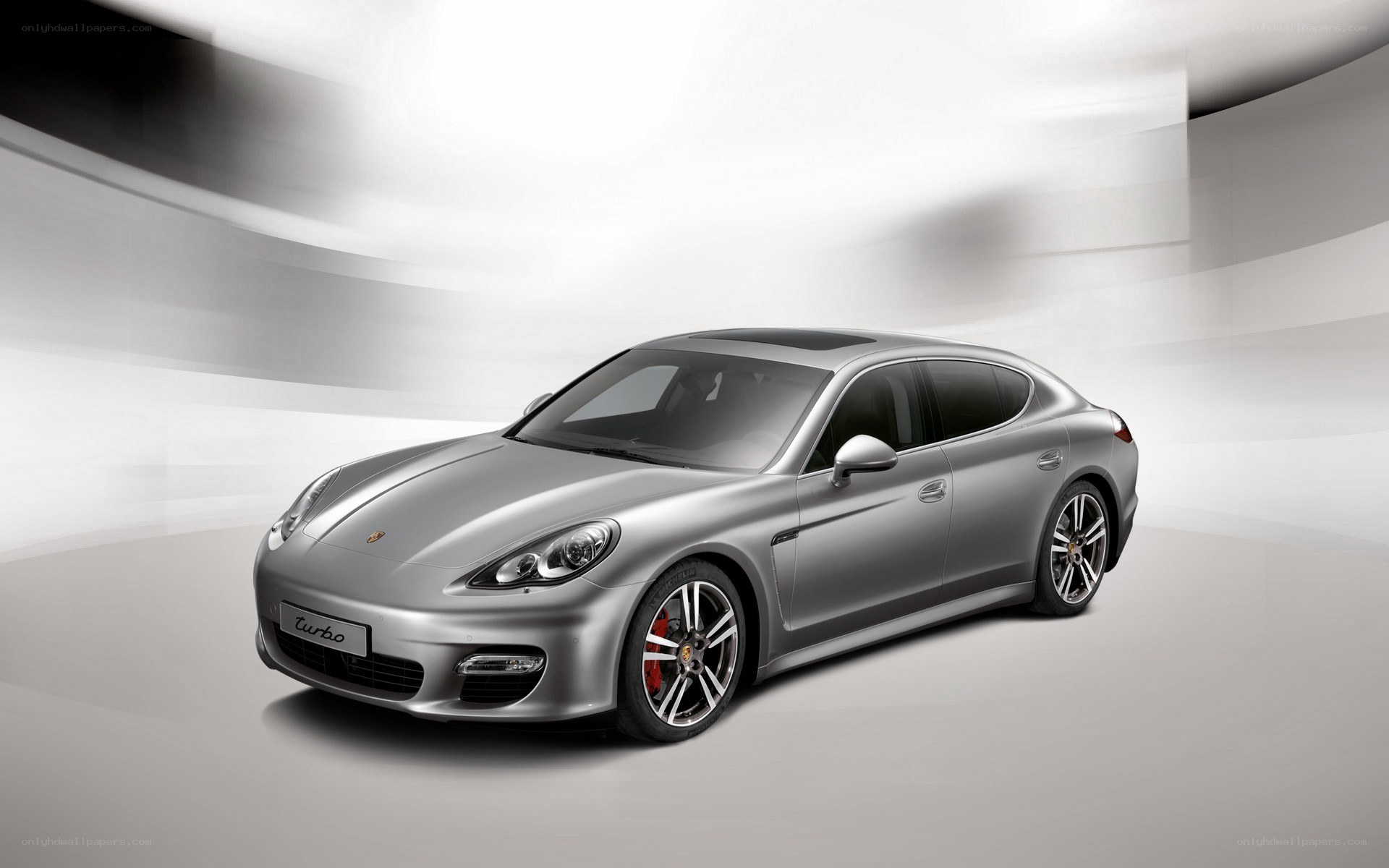 silver porsche panamera turbo