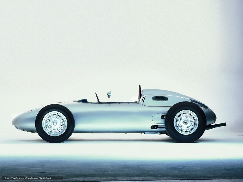 Silver Porsche race car