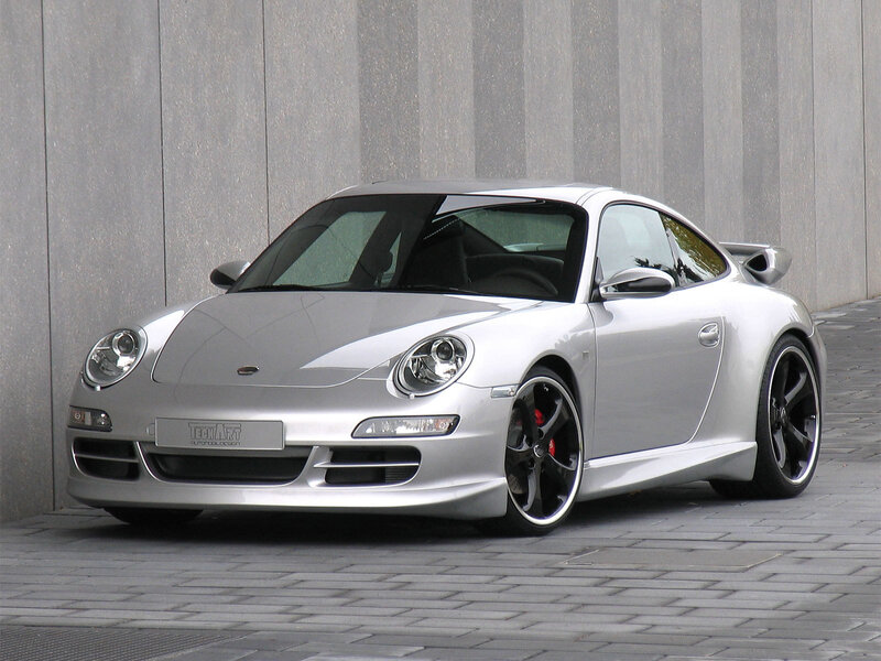 silver porsche sports car