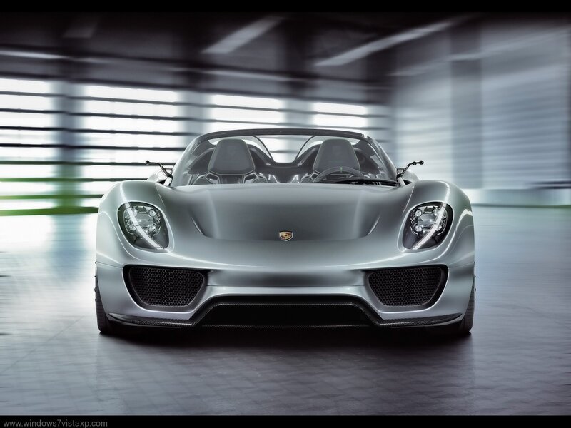 Silver Porsche sports car