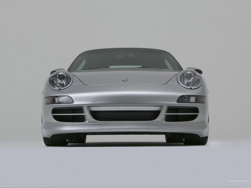 silver porsche sports car