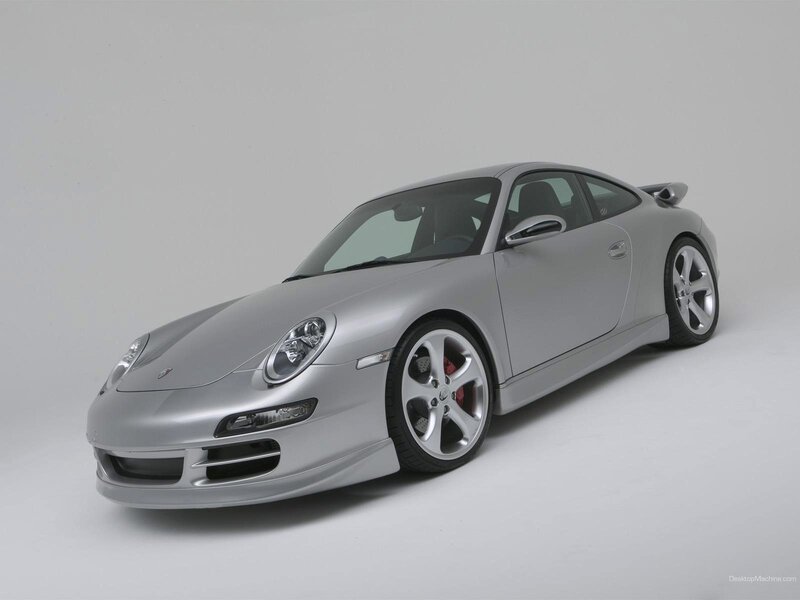 silver porsche sports car