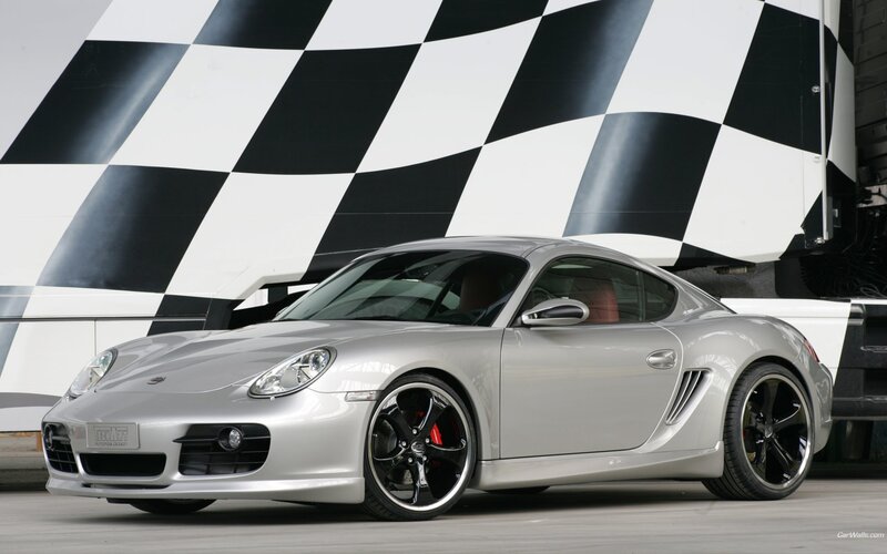 silver porsche sports car