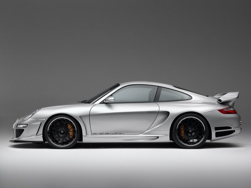 silver porsche sports car