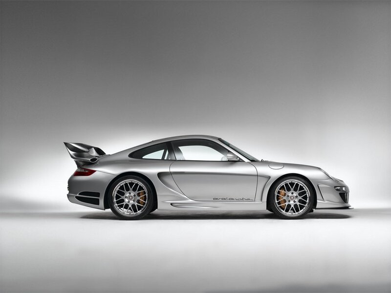 silver porsche sports car