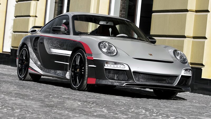 silver porsche sports car
