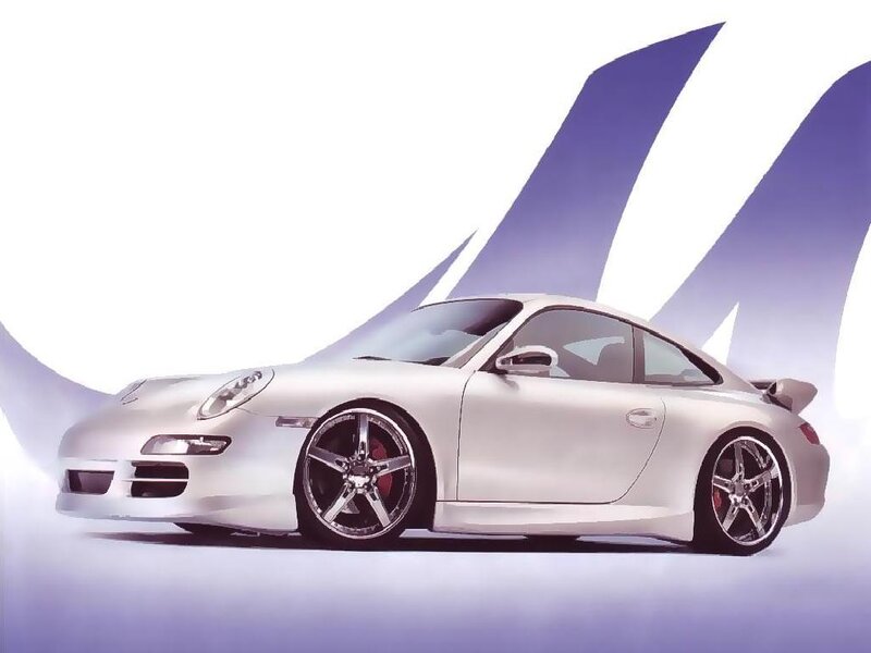 silver porsche sports car