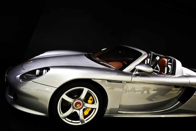 Silver Porsche Spyder
