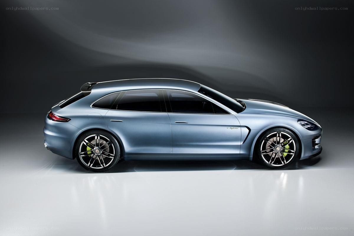silver porsche station wagon