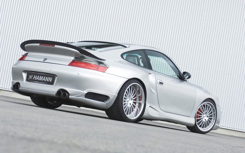 silver porsche with hamann body kit