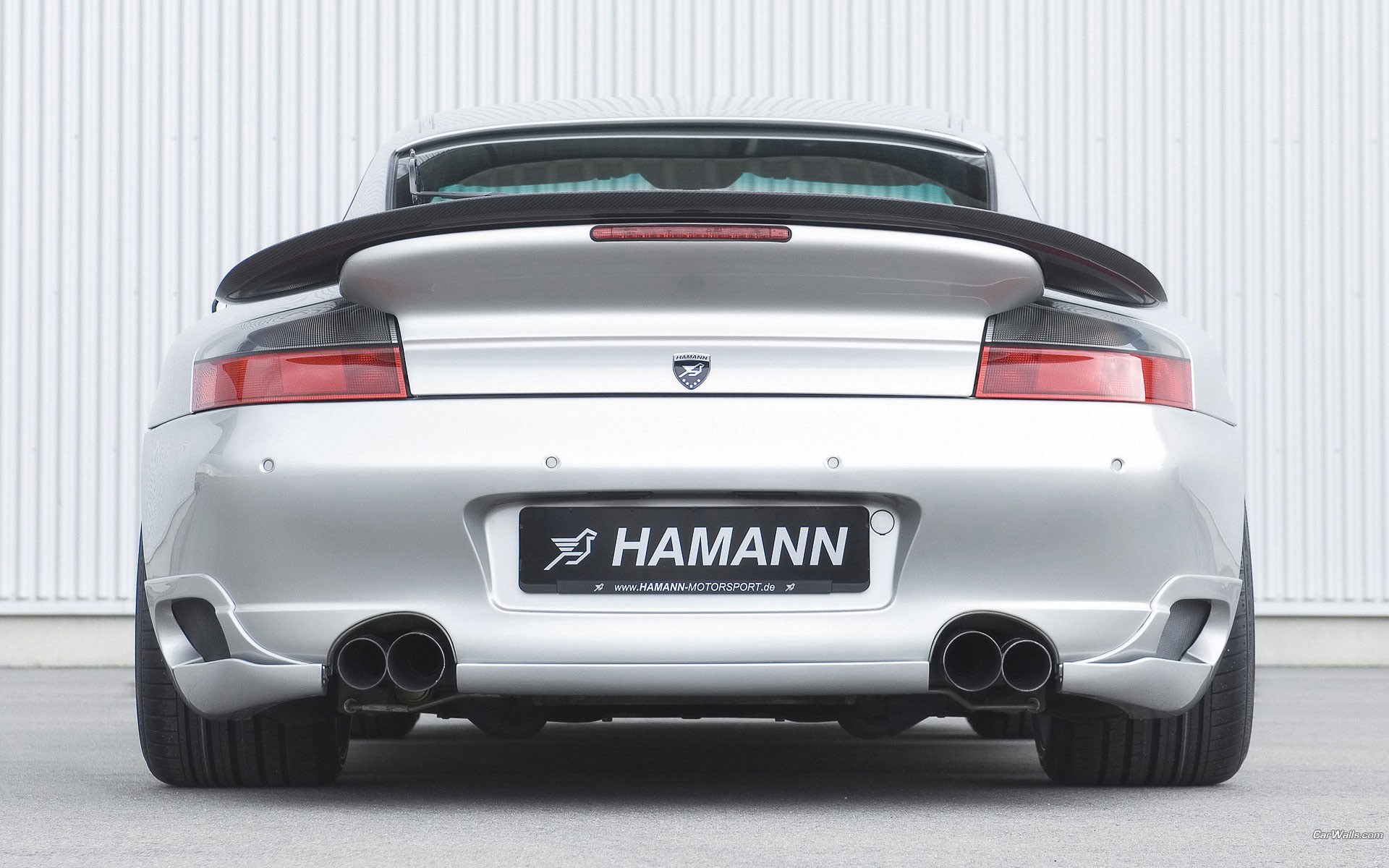 silver porsche with hamann body kit