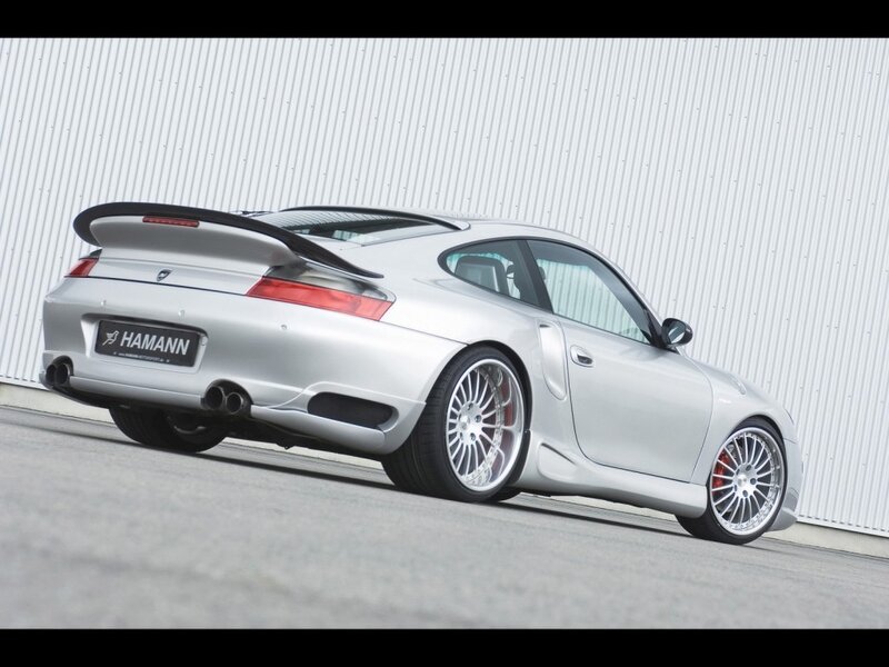 silver porsche with hamann body kit