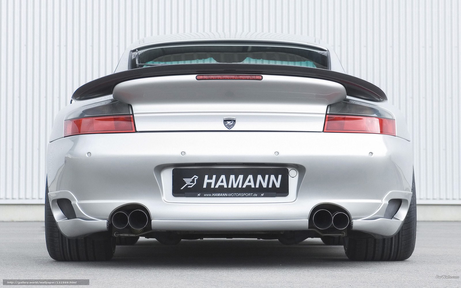 silver porsche with hamann rear
