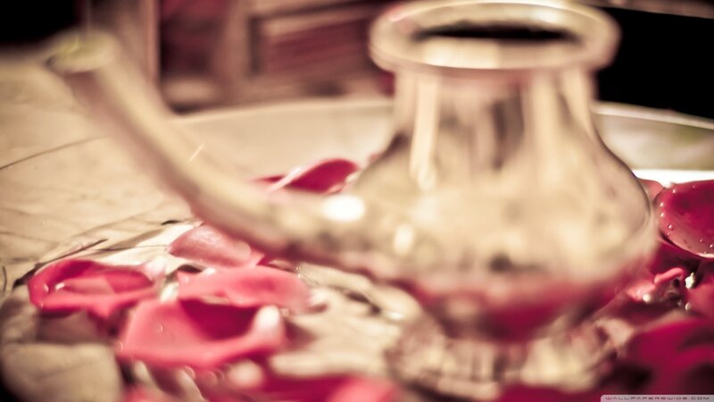 Silver Pot with Rose Petals