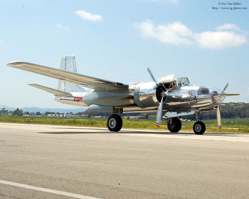 Silver Propeller Airplane — Calm, Afternoon, Photograph, Runway, Sky