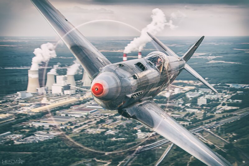 Silver Propeller Plane — Gray, Dramatic, Afternoon