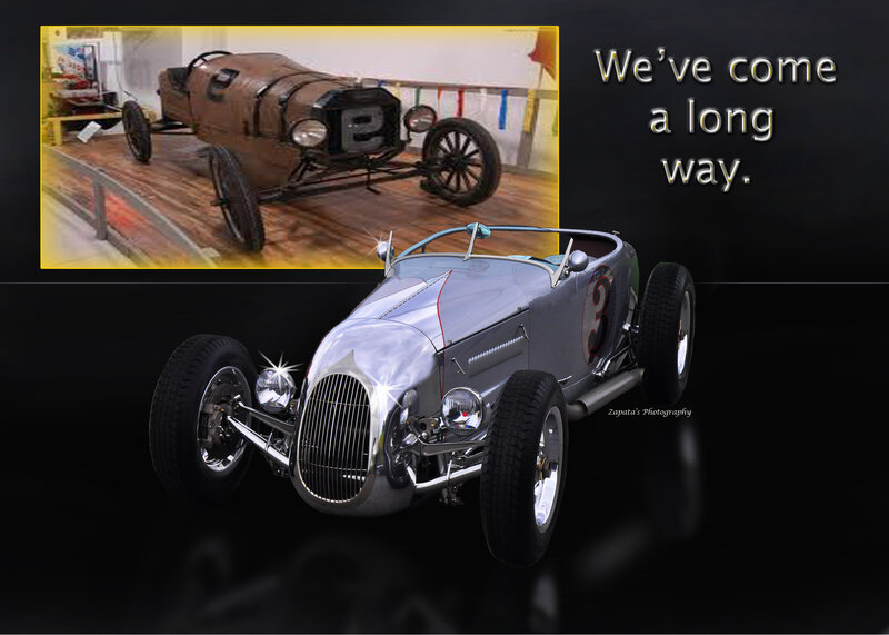 Silver Race Car — Black