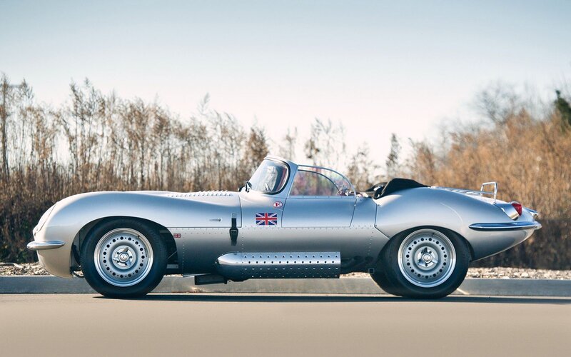 Silver Race Car — Calm, Afternoon, Photograph, Flag
