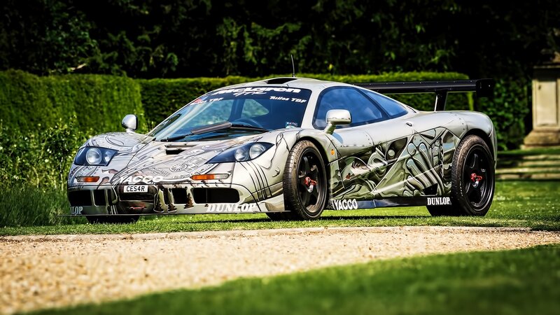 Silver Race Car — Calm, Afternoon, Photograph, Hedge