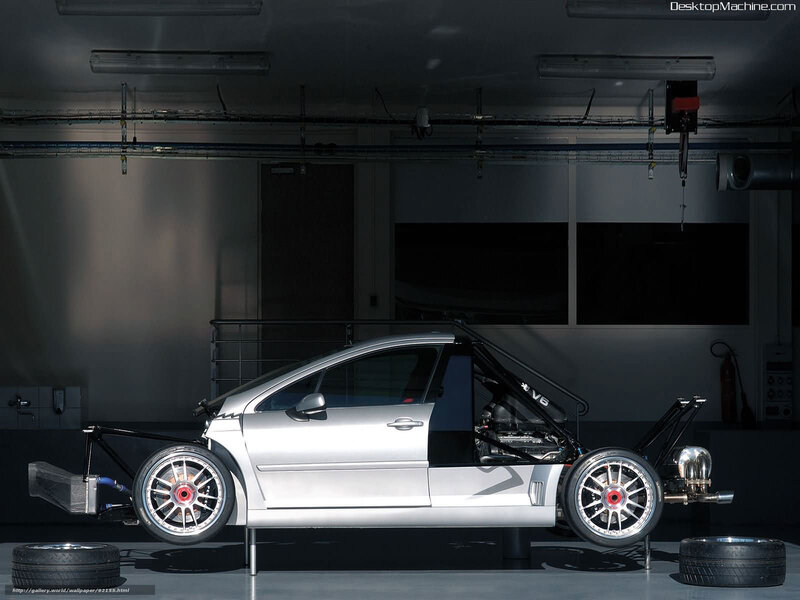 silver race car chassis