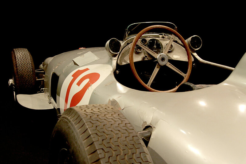 Silver Race Car Cockpit — Gray