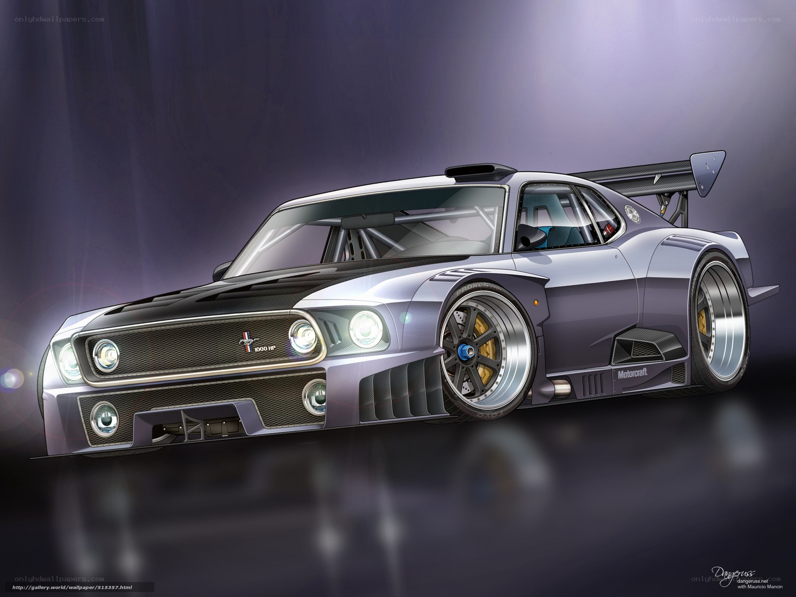 silver race car concept