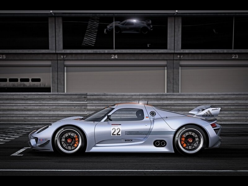 Silver Race Car — Dramatic, 3d Render