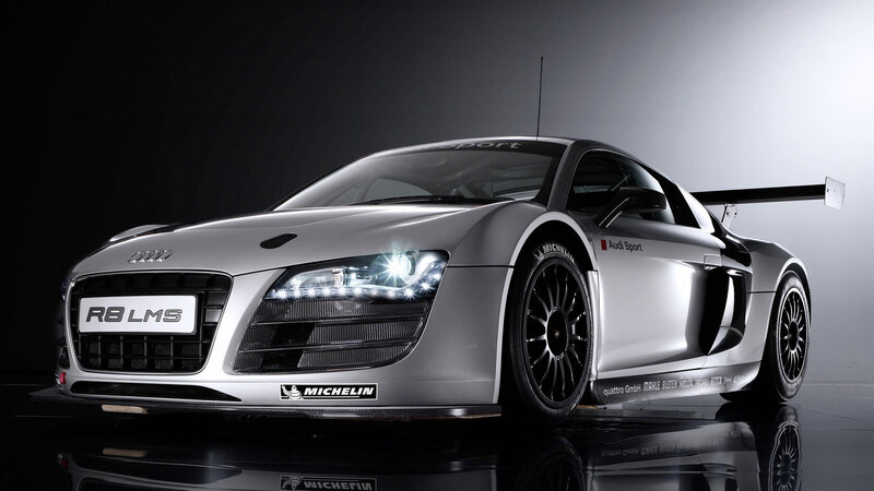 Silver Race Car — Dramatic, Photograph, Race Car, Tire