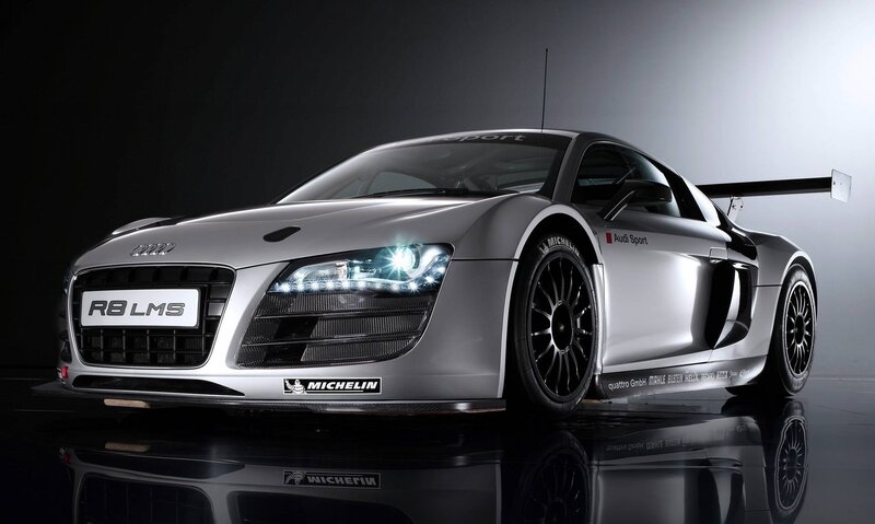 Silver Race Car — Dramatic