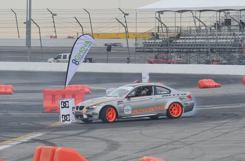 Silver Race Car Drifting — Gray, Dynamic