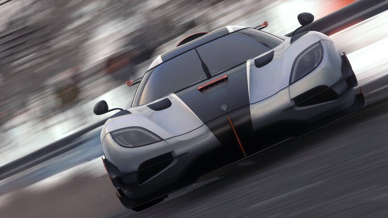 Silver Race Car — Dynamic, 3d Render, Race Track, Motion Blur