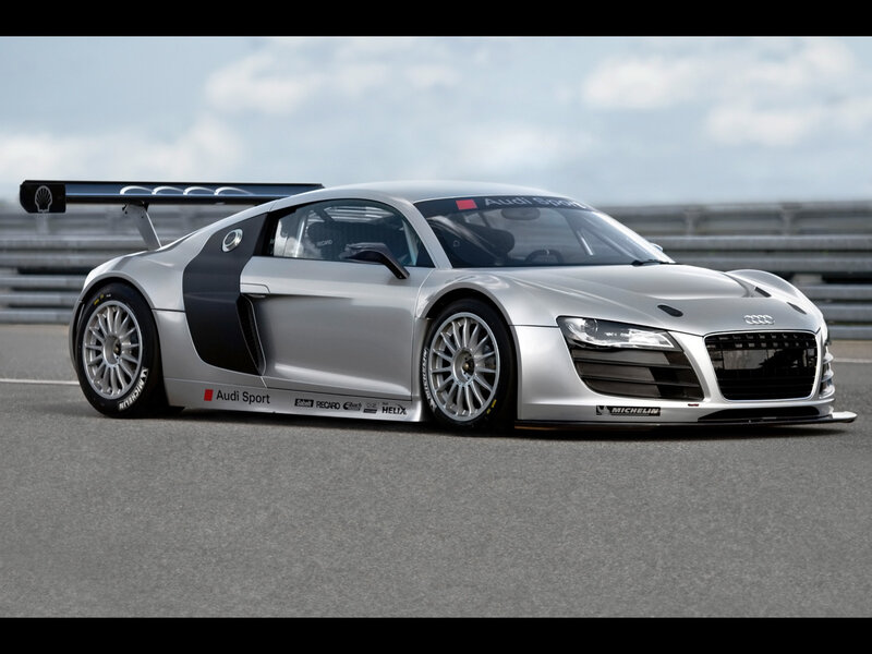 Silver Race Car — Dynamic, Afternoon, Photograph, Race Track, Aerodynamic Wing, Tires