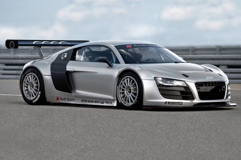 Silver Race Car — Dynamic, Afternoon, Photograph, Race Track, Tire, Wing