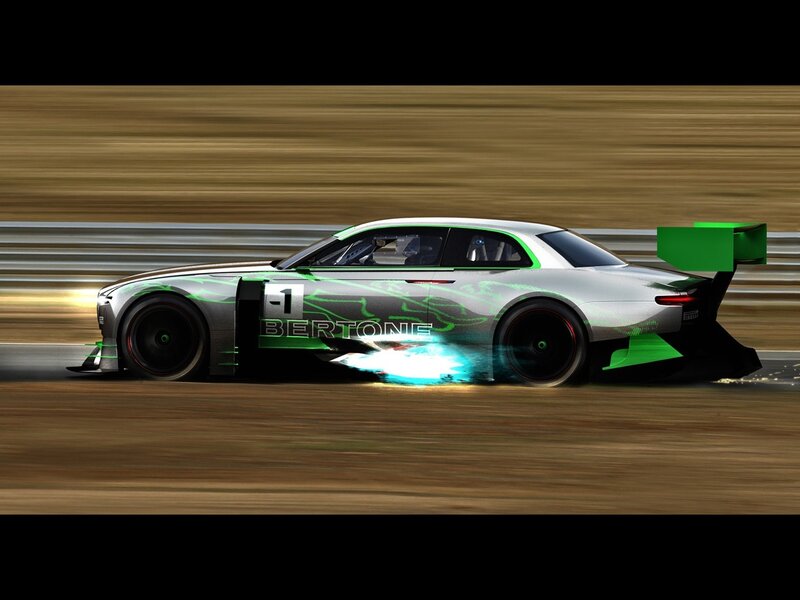 Silver Race Car — Dynamic, Digital Art