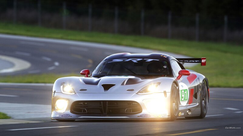 Silver Race Car — Dynamic, Sunset