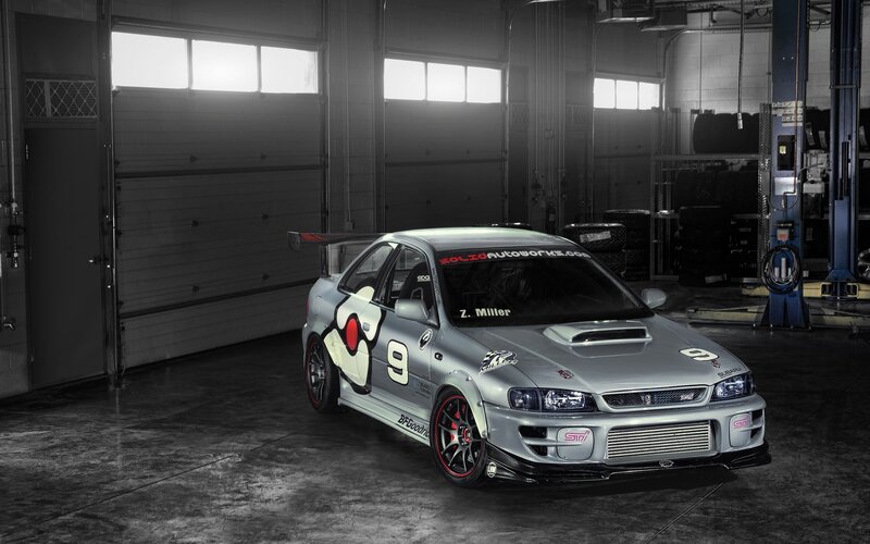 Silver Race Car — Gray, Dramatic, Photograph, Garage, Tires, Car Lift