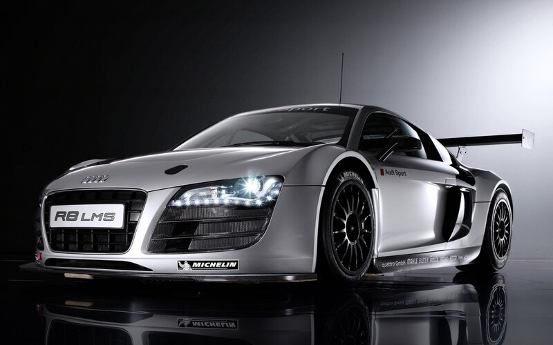Silver Race Car — Gray, Dramatic, Photograph, Race Car, Tire