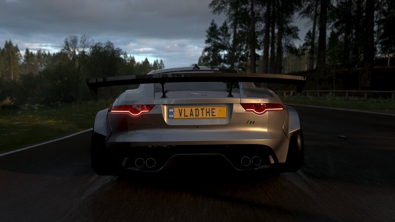Silver Race Car — Gray, Dramatic, Sunset, 3d Render