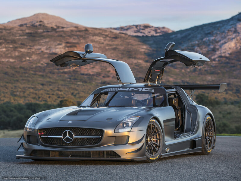 Silver Race Car — Gray, Dramatic, Sunset, Photograph, Mountains, Open Doors, Tires