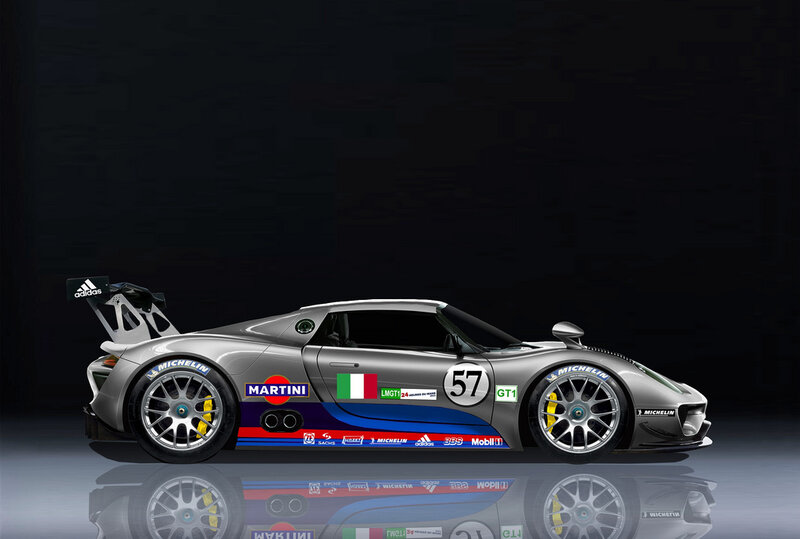 Silver Race Car — Gray, Dramatic