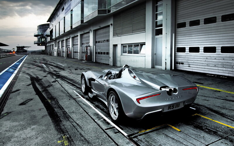 Silver Race Car — Gray