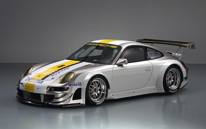 Silver Race Car — Neutral, Photograph, Adidas Logo