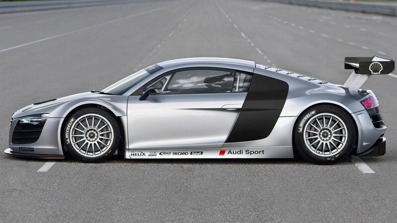 Silver Race Car — Neutral, Photograph, Race Track