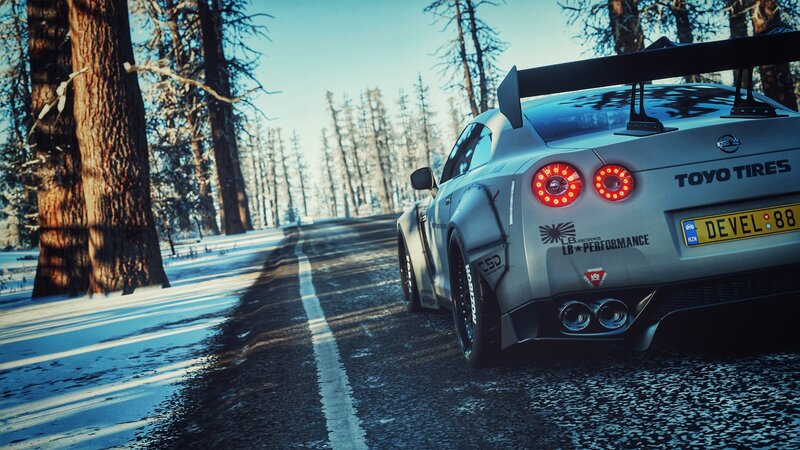 Silver Race Car on Road — Gray, Cold
