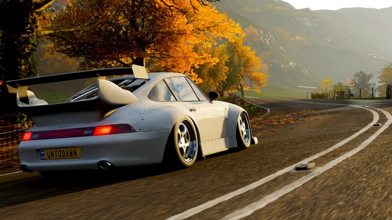 Silver Race Car on Road — White
