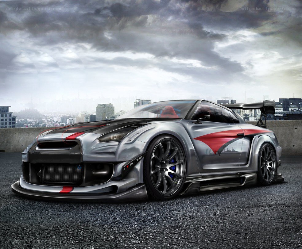 silver race car on rooftop