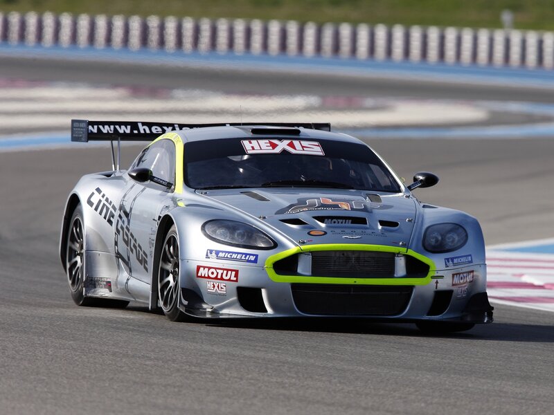 silver race car on track