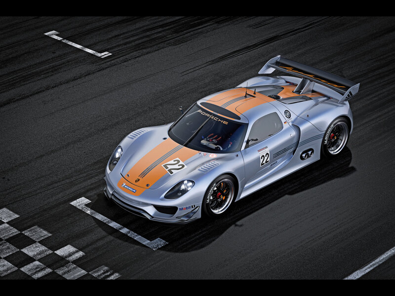 Silver Race Car on Track — Dramatic