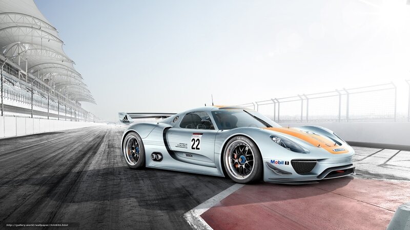 Silver Race Car on Track — Dynamic, Afternoon, 3d Render, Race Track