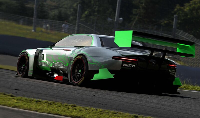 Silver Race Car on Track — Dynamic, Afternoon, 3d Render
